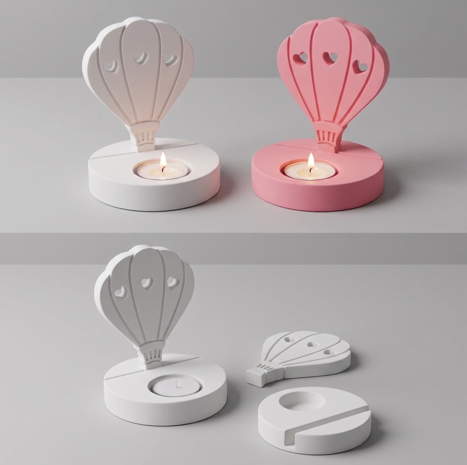 Hot air balloon plug-in mold Hot air balloon plug-in ambient light decorative candlestick gypsum glue mold
