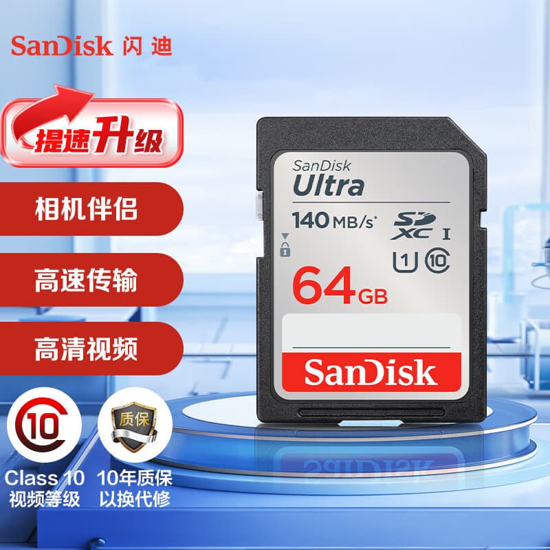 SanDisk SD Card 32GB Memory Card Class 10 High-Speed for DSLR Canon Camera Storage Card Large Card Compatible