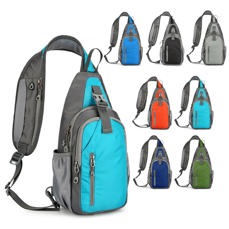 Casual Outdoor Unisex Canvas Crossbody Bag Single Shoulder Chest Bag Mobile Phone Bag Breathable Ultra-light Street Trend Nylon Backpack