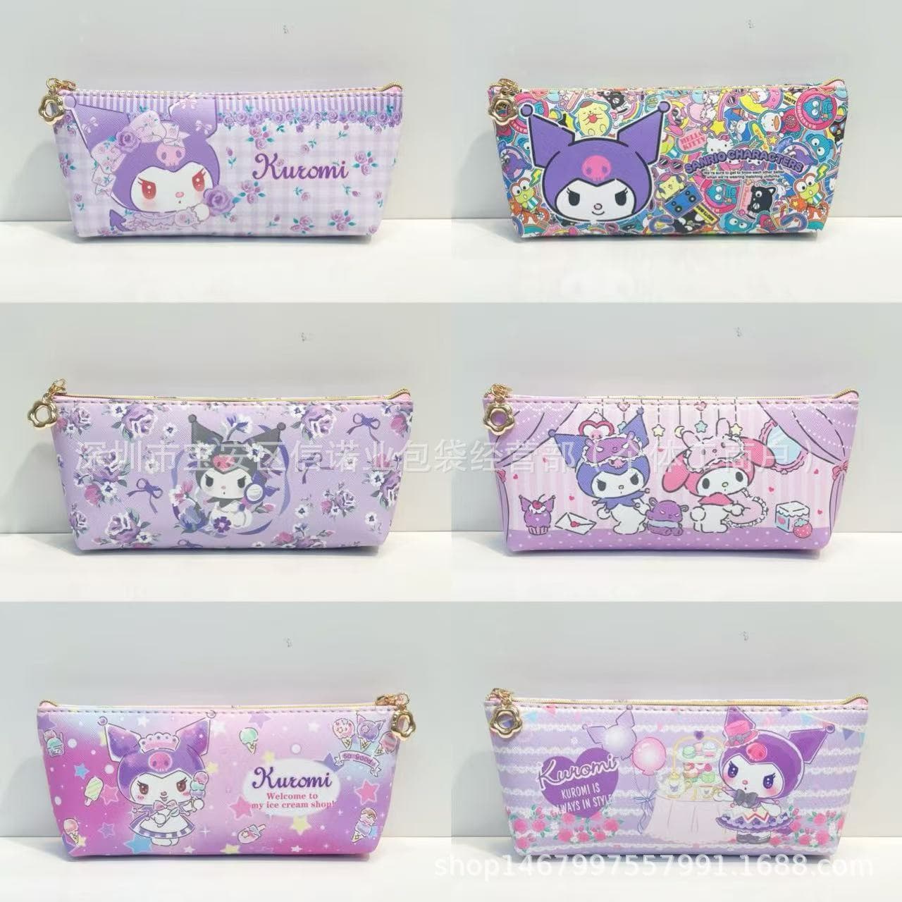 2025 Winter New Kuromi Pencil Bag Korean Simple Boys and Girls Creative Pencil Box Student Stationery Wholesale