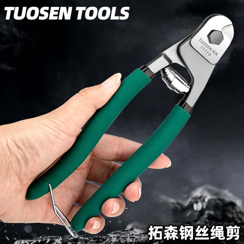 Tuosen hardware tools manual eagle-beak wire rope scissors 8-inch labor-saving wire cutters, multifunctional wire rope pliers.