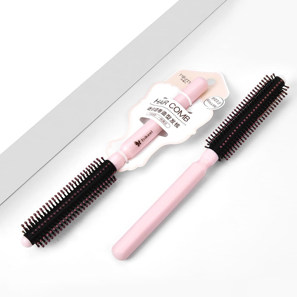 Kawachi Mini Round Brush Straightening Comb Cylinder Curling Comb Salon Hair Styling Tool Round Comb Curling Iron