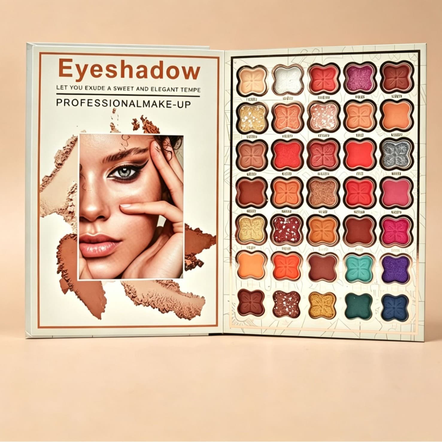 Wholesale Stock Multi-Color Makeup Book Waterproof Sweatproof Non-Fading Cross-Border E-Commerce Bestseller Makeup Palette