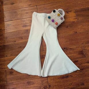 Girls New Summer Baby 2024 Flared Pants Children's Thin Korean Style Mermaid Pants White White Mermaid Pants