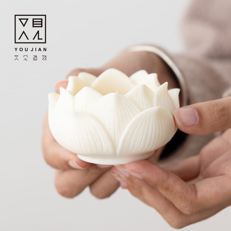 Ivory fruit lotus incense stick ornaments line incense burner incense holder incense seat lotus incense stick household aromatherapy stove ornaments incense stick