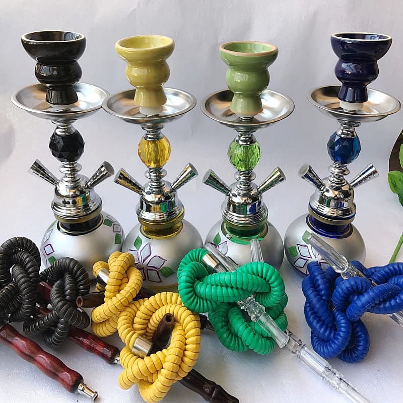 Cross-border hot-selling new bar Arabic hookah small double-barreled Arabic hookah manufacturer spot wholesale