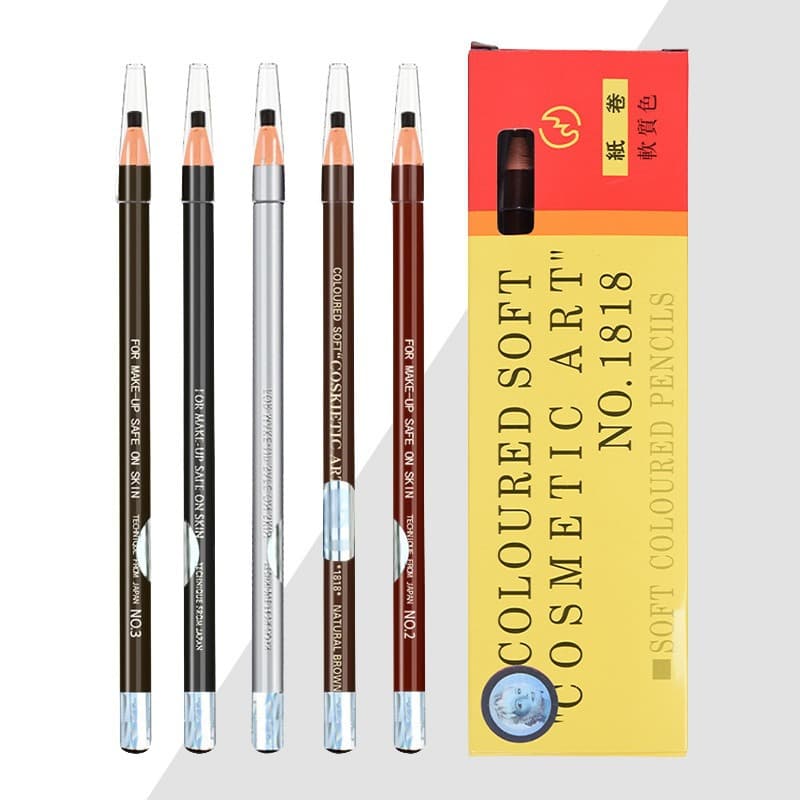 NILA Nailai I Paper Tear Pencil Red Brown Eyebrow Pencil Silky Color Rendering Natural Hard Core Eyebrow Pencil for Beginners Studio Tattoo