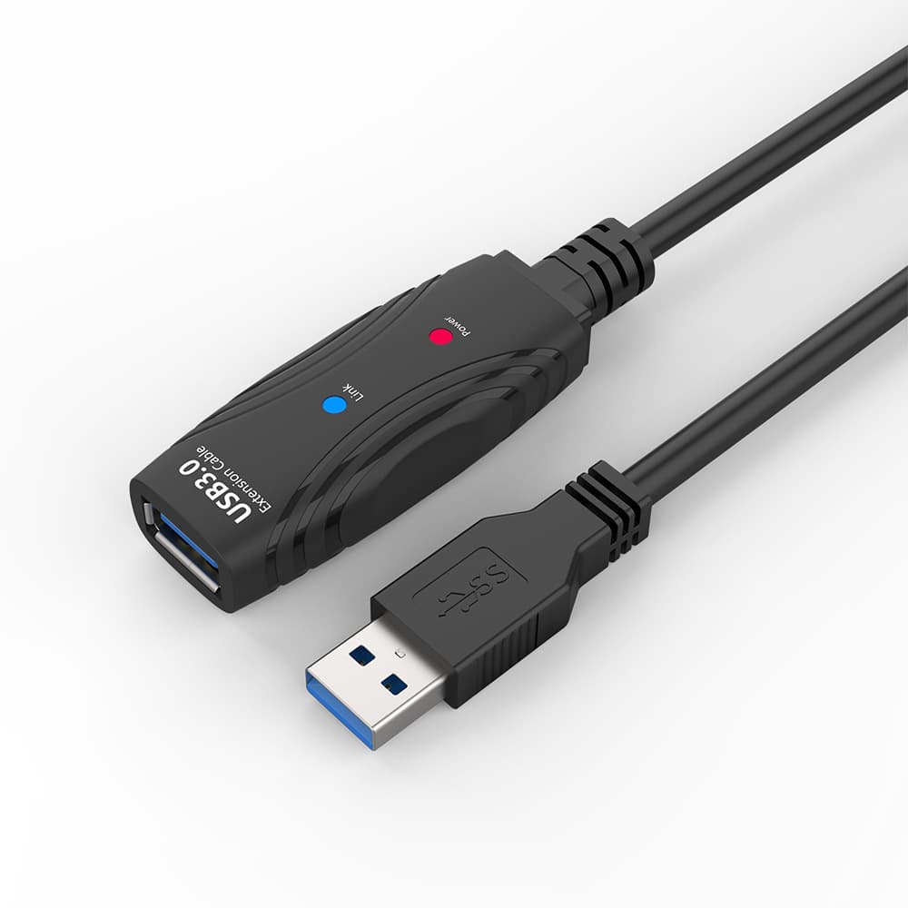 USB3.0 Extension Cable with Signal Amplifier Receiver Extended Line Male to Female Connection for Printer Monitoring Data Line