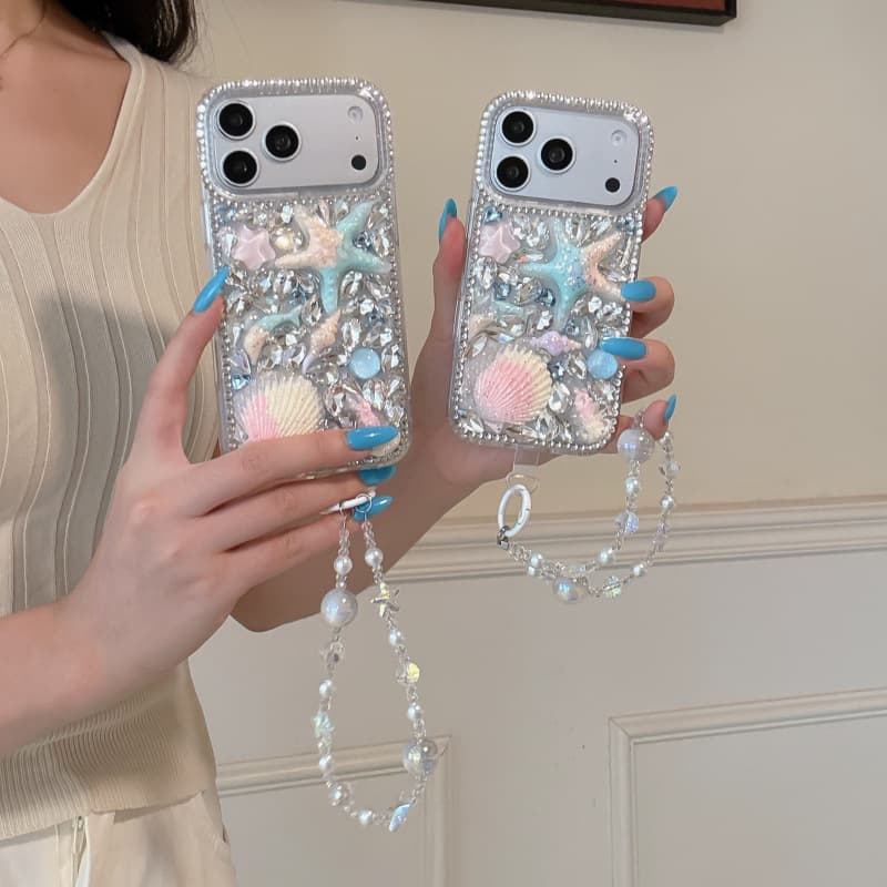 New Rhinestone Diamond Case for iPhone 17 Pro Max, Crystal Apple 16 Protective Cover, Creative Luxury for iPhone 15, 14