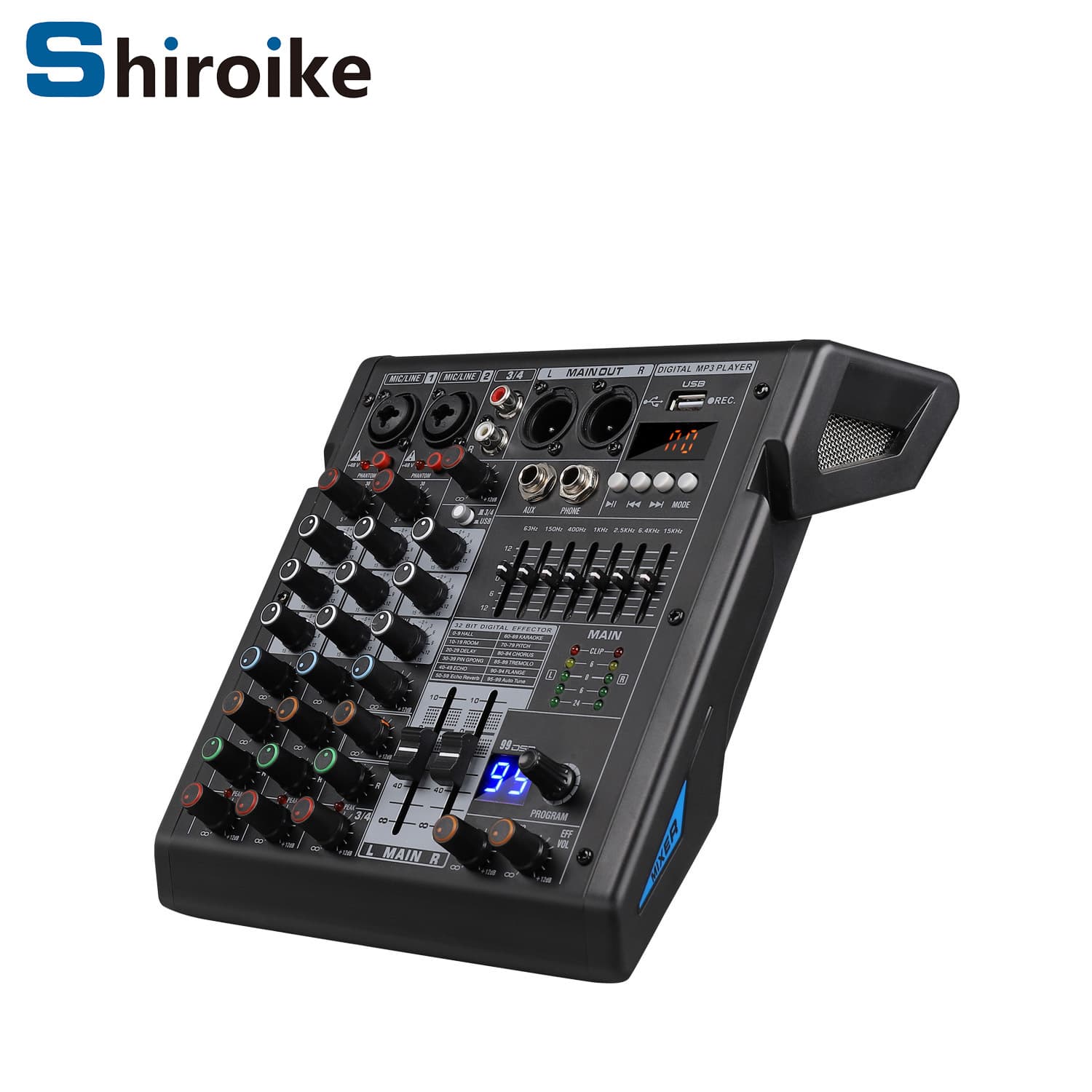 Tds4 Professional-Grade 4-Channel Band Performance Conference USB with Bluetooth Monitoring DJ Console Mixing and Mixing Console