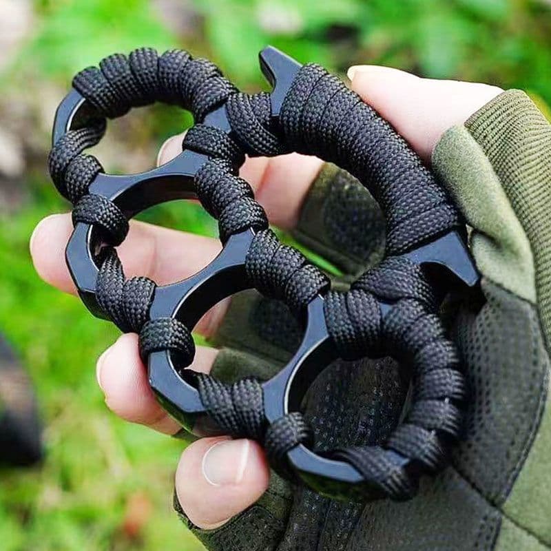 Legal Self-Defense Knuckle Duster Outdoor Punch Support Four-Finger Knuckle Glove Self-Defense Tiger Knuckle Window Breaker Equipment Gear