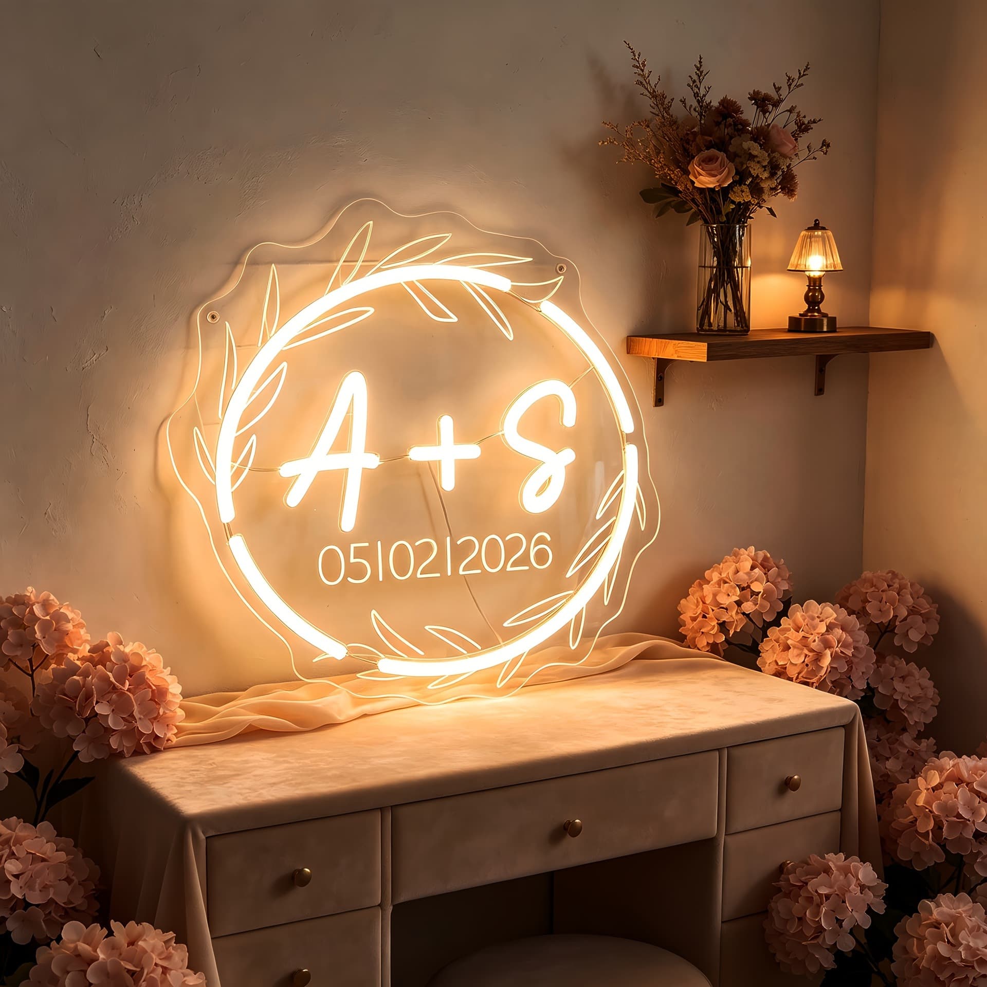 Custom neon light letters, Valentine's Day anniversary gift, wedding neon light, large size neon light