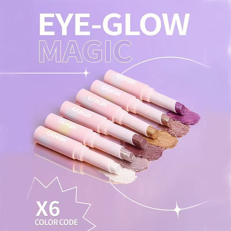Cross-border Makeup Eyeshadow Stick Crystal Pudding Texture Highlighter Eyeshadow Multi-Use Stick Super Shimmer Multi-Color Eyeshadow Highlighter Stick