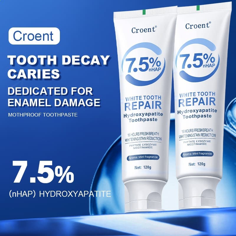 [FDA/MSDS Certified] 7.5% Hydroxyapatite Toothpaste English Version Oral Cleaning Toothpaste Stain Removal Toothpaste