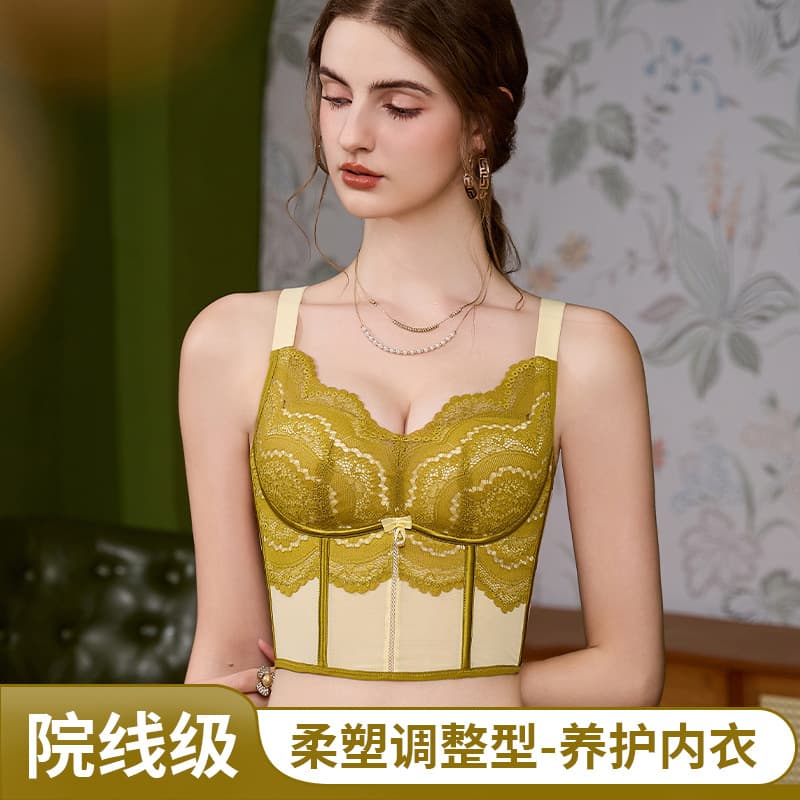 Shaping Vest-Style Underwear for Women, Wire-Free Push-Up Design, Side-Boob Control Seamless Adjustable Sexy Push-Up Bra Factory