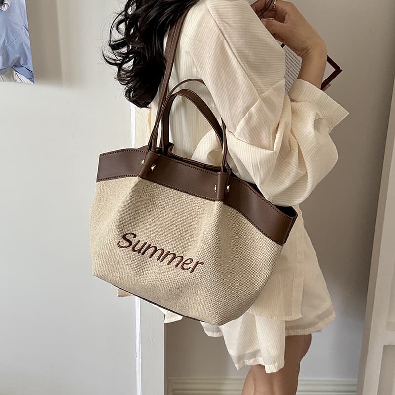 Cross-border Minimalist Versatile Fashion Bag for Women Korean Retro Shoulder Bag Large Capacity Textured Bat Bag Women's Bag