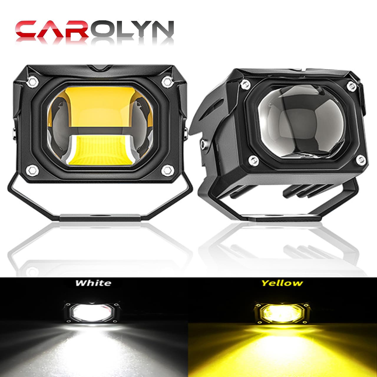 u9P Motorcycle Light Car LED Headlight External Lens Motorcycle LED Dual-Color Lens Spotlight Laser Headlight