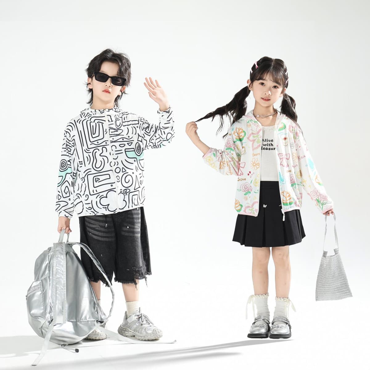 New Children's Sun Protection Jacket for Boys Outdoor Skin Protection Coat for Girls Outdoor UPF50+ Jacket