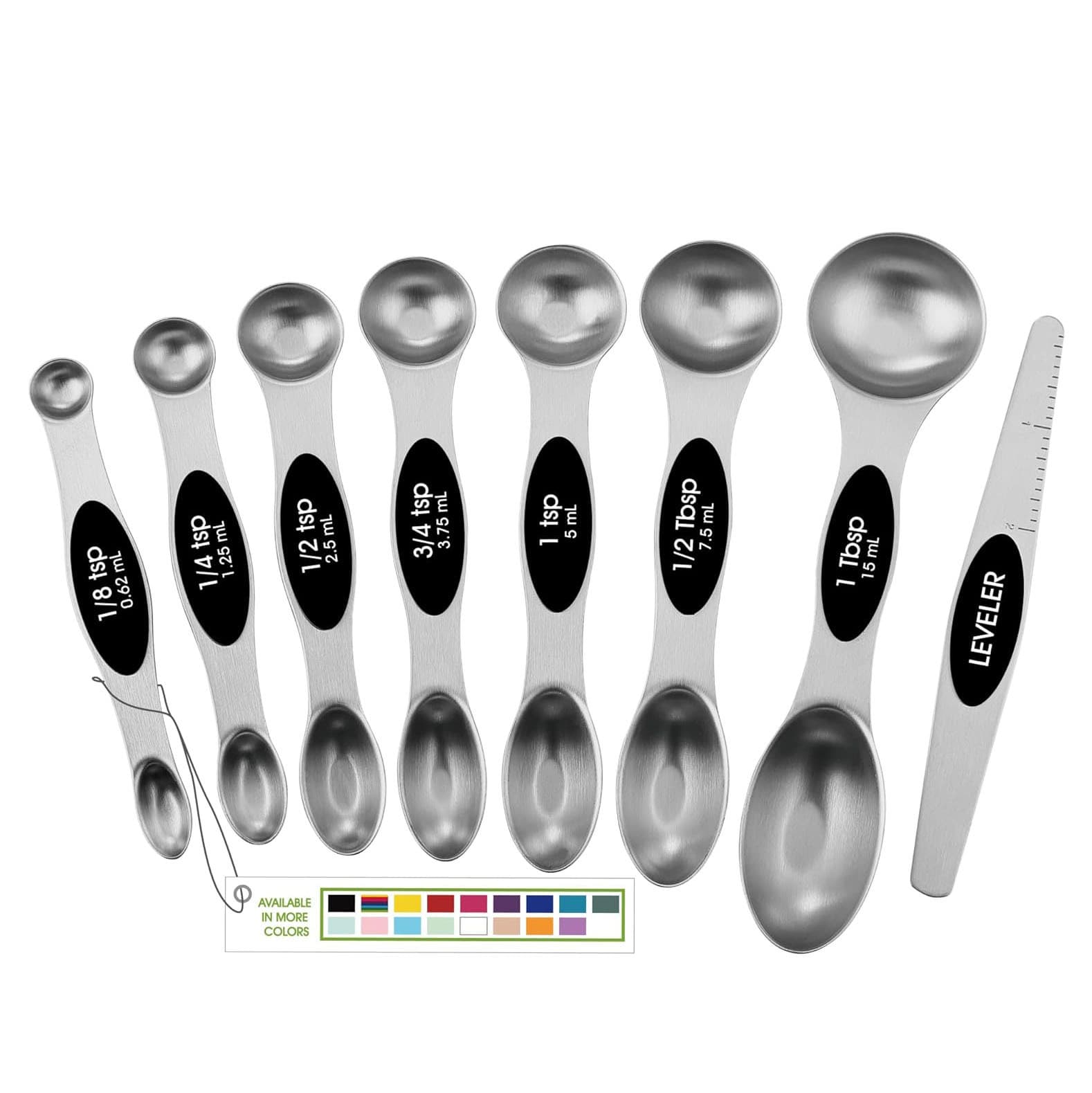 In Stock, Double-ended Measuring Spoons 8-Piece Set, Amazon Stainless Steel Measuring Spoons, Baking Home Kitchen Salt Spoon, Measuring Seasoning
