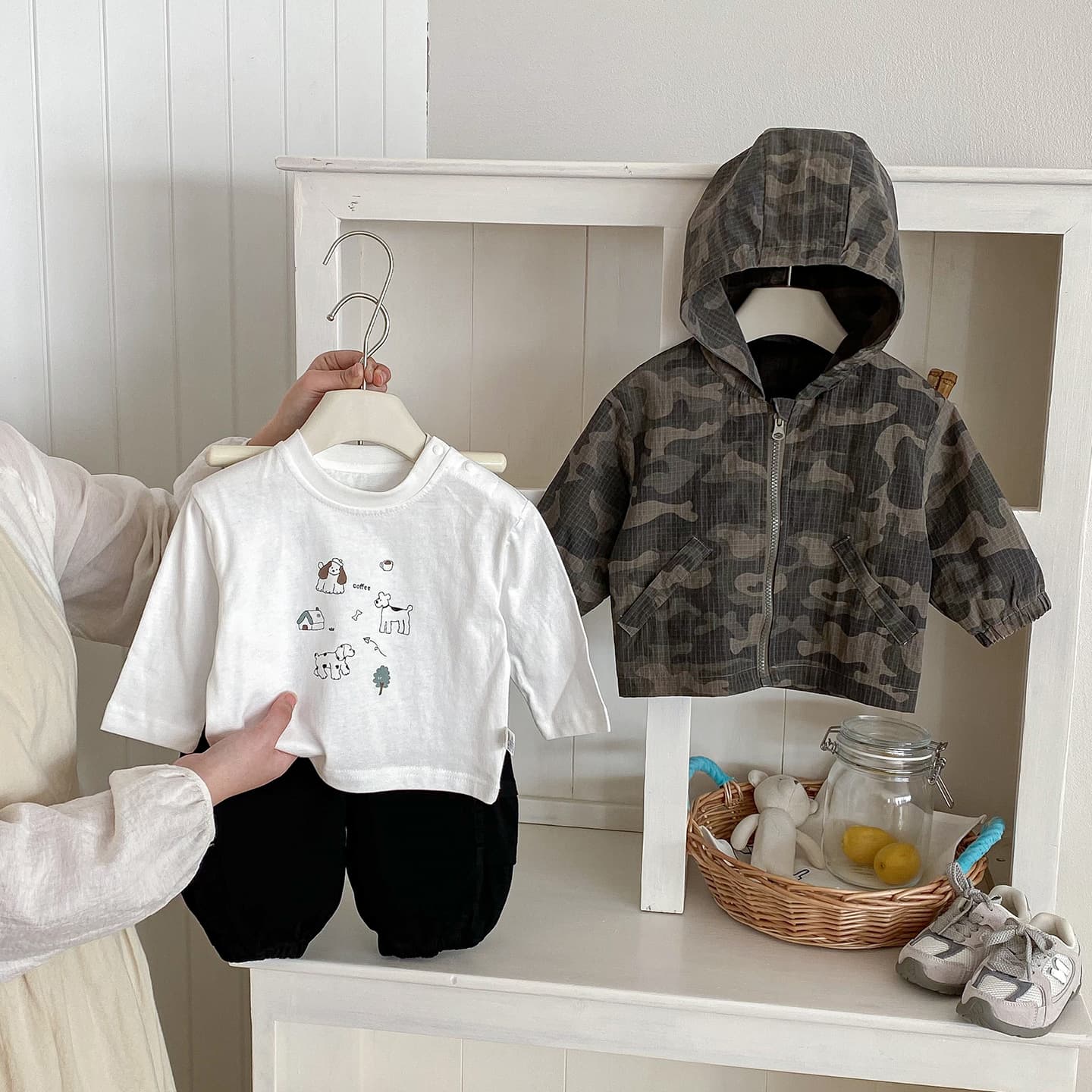 Dianxi Spring New Infant Hooded Camouflage Jacket Baby Boy Stylish Versatile Korean Style Personalized Simple Cardigan