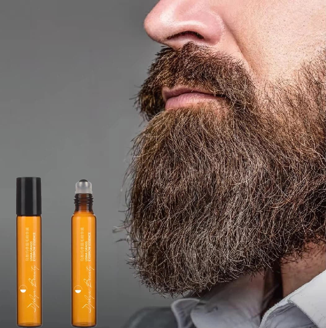 Fast Thick Beard Growth Serum for Eyebrows, Sideburns, Hairline, Chest Hair, Mustache Enhancer for Men and Women