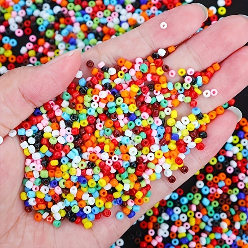 2026 New Cross-border Drop Shipping 1000/500/150 Pieces 2/3/4mm Glass Seed Bead Stringing Kit