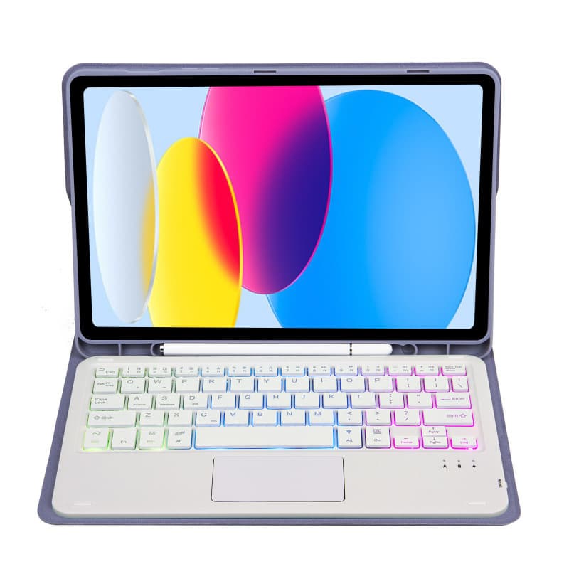 Suitable for Samsung Galaxy Tab A9Plus Bluetooth Touch Keyboard S10Fe+ Protective Case with Pen Slot Leather Case