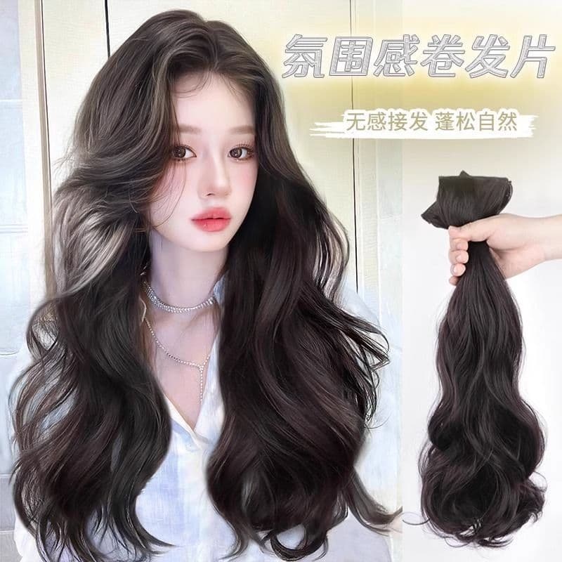 3-Pack Large Wave Hair Toppers Invisible Synthetic Hair Extensions For Voluminous Long Curly Hair In Stock Wholesale