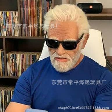 Halloween new product old lady latex character mask headgear old lady bald old man mask manufacturer ready stock