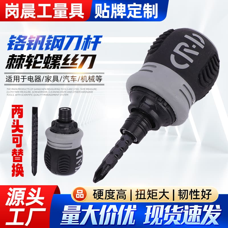 Ratchet Dual-Use Telescoping Screwdriver, Phillips and Slotted Mini Screwdriver, Labor-Saving Double-Ended Strong Magnetic Torx Driver