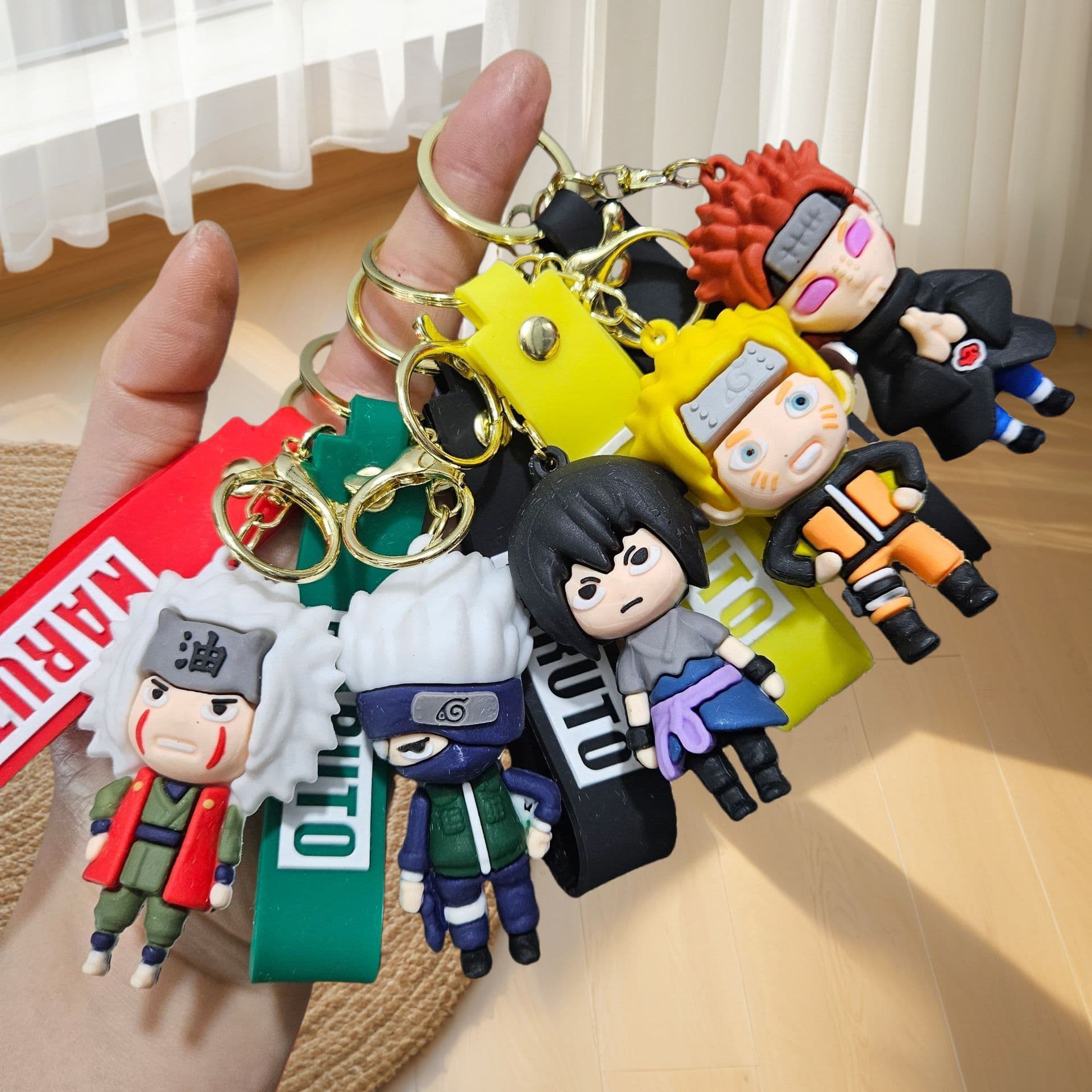 Naruto Anime Keychain Keyring Backpack Charm Cartoon Figure Blind Box Gift