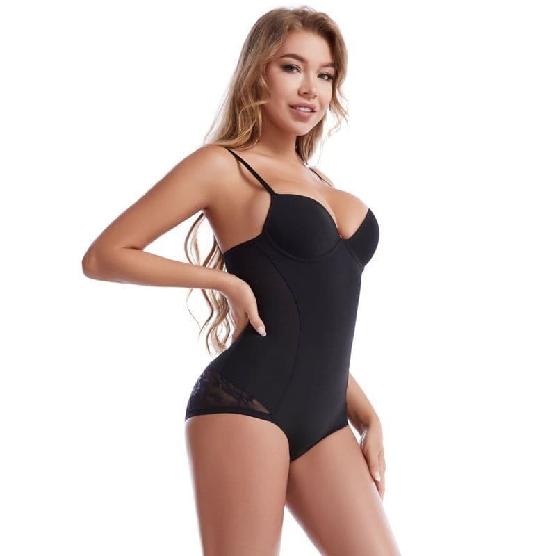 Shapewear Bodysuit Jumpsuit Slimming Body Shaper with Straps, Triangle Waist, Tummy Control, Thin Style
