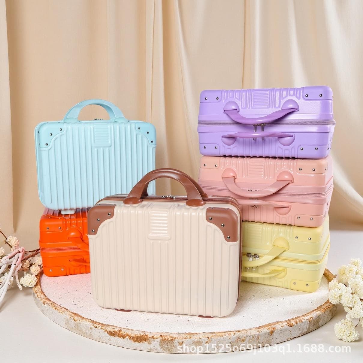 14-inch handbag/makeup case/small suitcase/luggage/cosmetic box/gift box with dry and wet separation