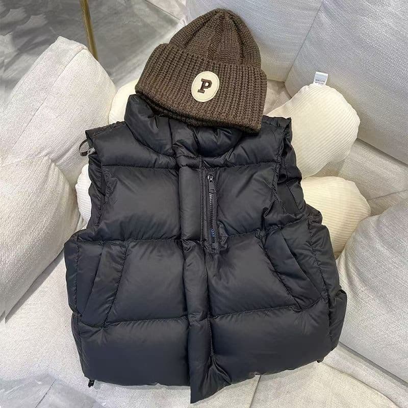 Children's Vest Winter 2025 New Style Korean Medium to Large Kids Outer Wear Vest Girls' Thickened Down Cotton Vest Cotton Garment