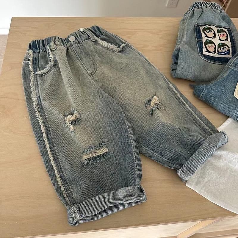 Kids Jeans Spring Autumn Long Pants New Spring Pants Loose Kids Long Pants Cool Street Style Pants Trendy