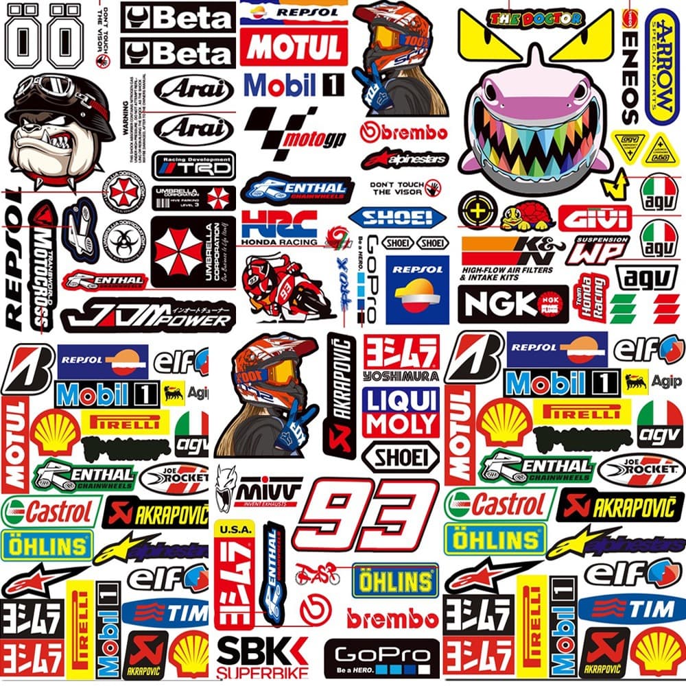 Helmet Sticker Luggage Sticker Motorcycle Scooter Electric Vehicle Custom Decal Waterproof PVC Sticker