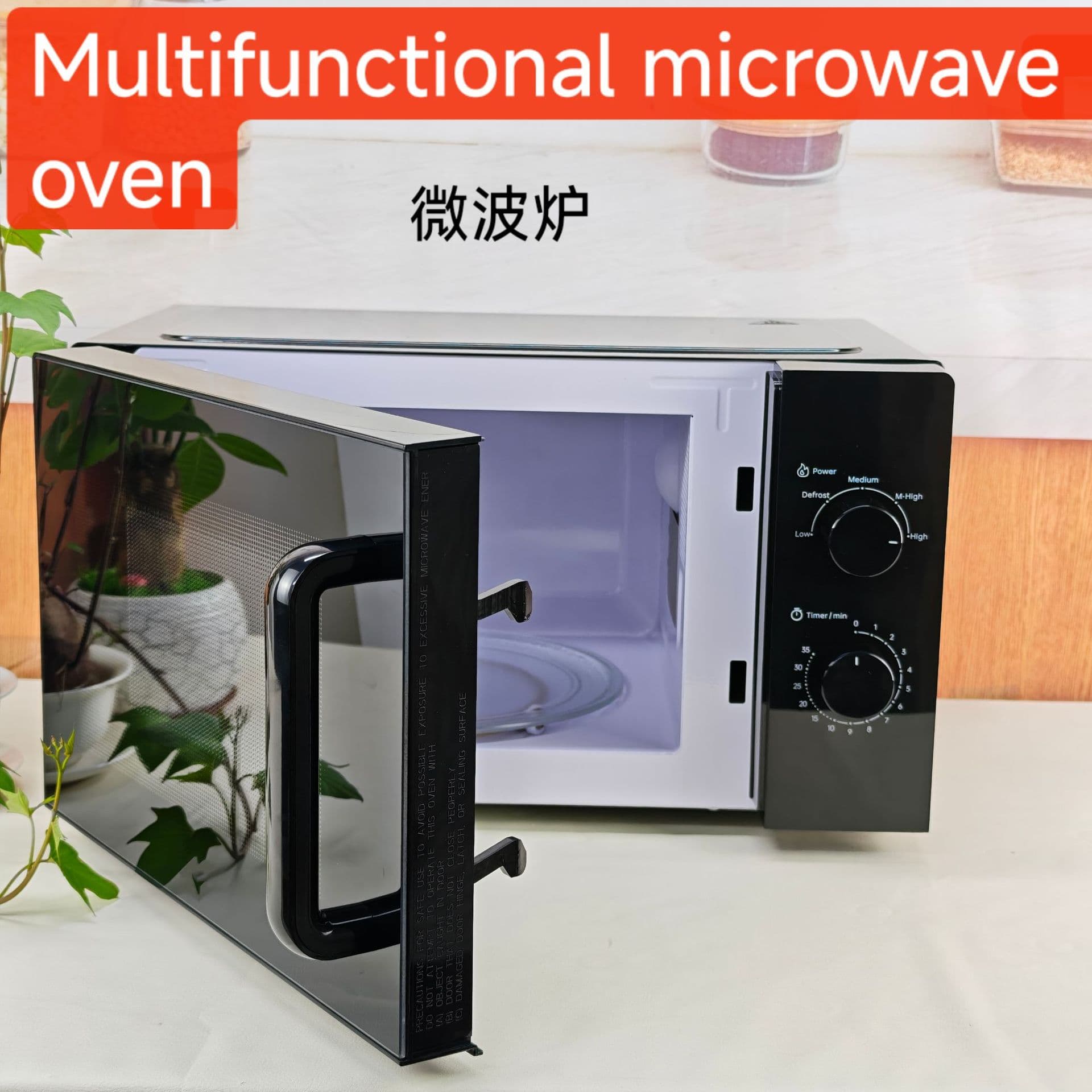 20L/25L Microwave Oven - Multi-functional Turntable Mechanical Knob for Home Use, Export