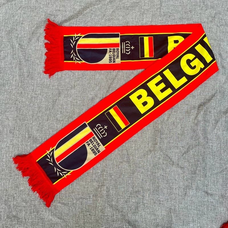 OEM branded Belgian football scarves soccer fan supplies souvenirs World Cup AC Milan Barcelona Real Madrid