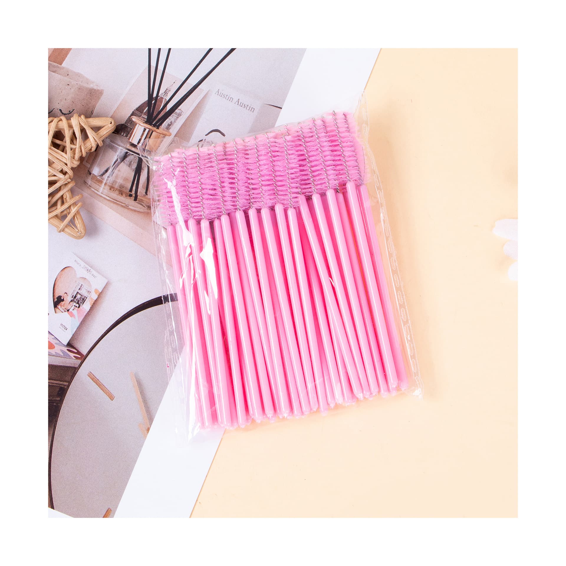 Cross-border Solid Rod Eyelash Brush Eyelash Curler Eyelash Comb Spiral Brush Eyelash Extension Makeup Tool Eyelash Comb