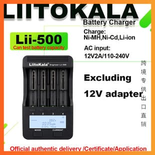 Cross-border Exclusive LiitoKala lii-500 18650/26650 Lithium Battery Four-Slot Charger with Capacity Testing