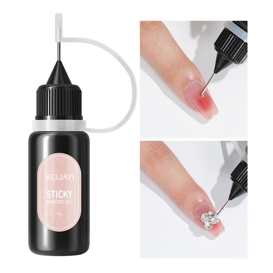 No-Wash Strong Adhesive Nail Glue for Diamond Sealing Edge Filling Powerful Stick-On Nail Art Special Soft Fat Boy Glue