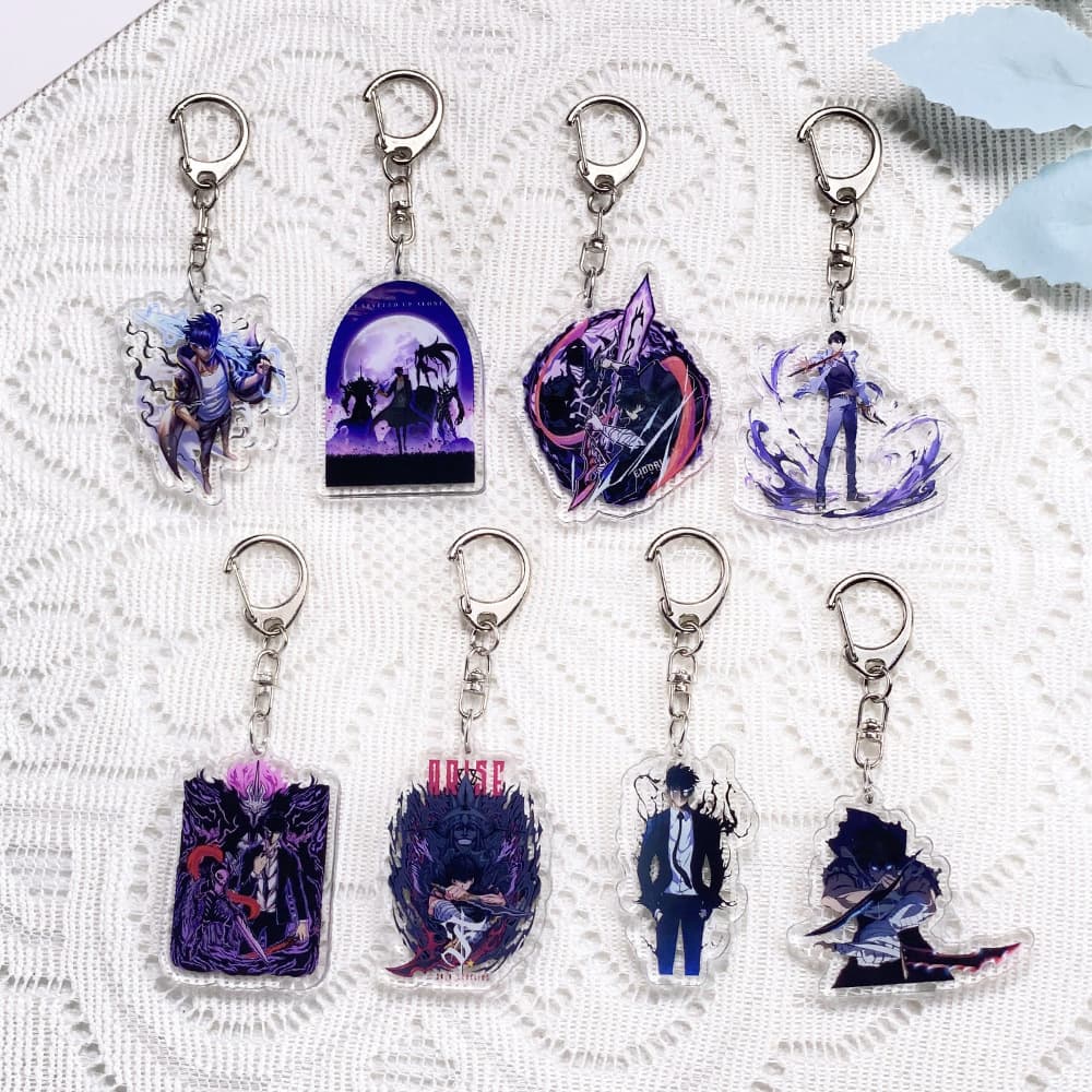 Cross-border Solo Leveling Anime Acrylic Keychain Pendant Bag Charm Key Ring
