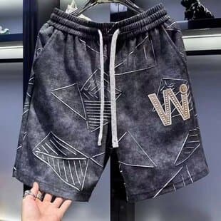 Summer New Printed Shorts for Men Loose Thin Five-Point Shorts Fashion Trendy Beach Shorts