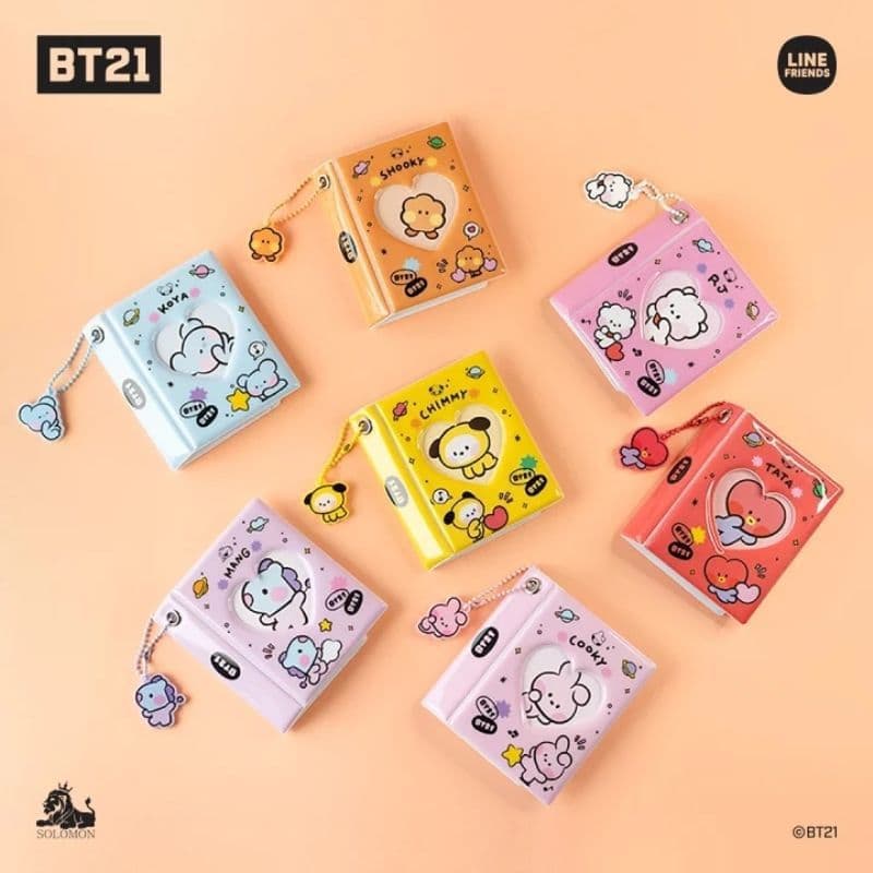 BTS Cartoon Minini Album Korean Photocard Holder Star Merch 3-Inch Card Book