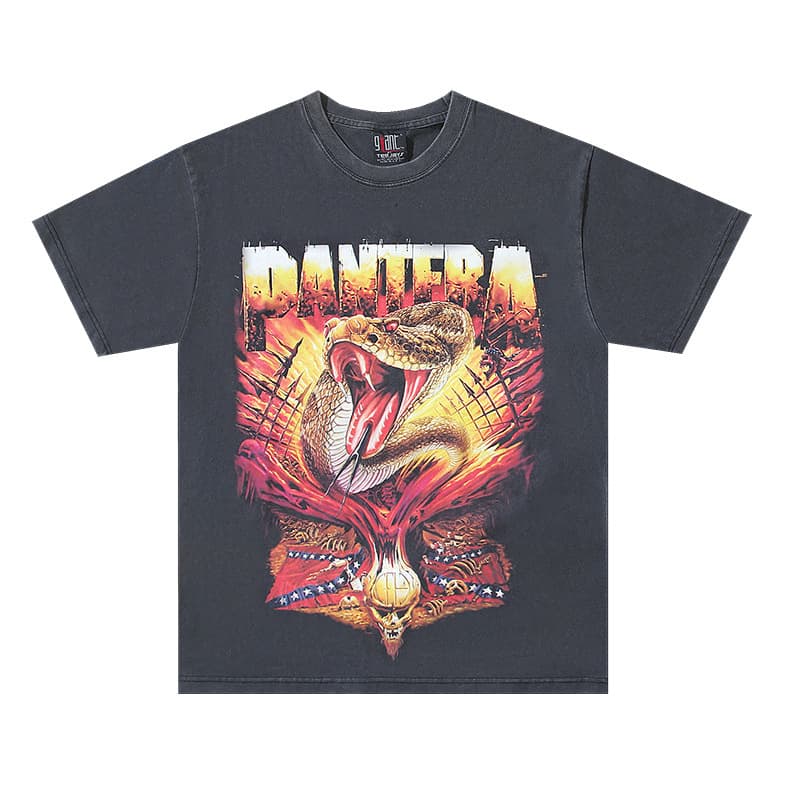 rare Pantera rock band Punk outfits vintage American rock short-sleeve T-shirt