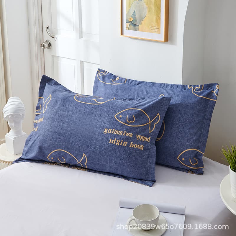 Pair of brushed pillowcases, student pillowcase set 74*48cm, adult single pillowcase.