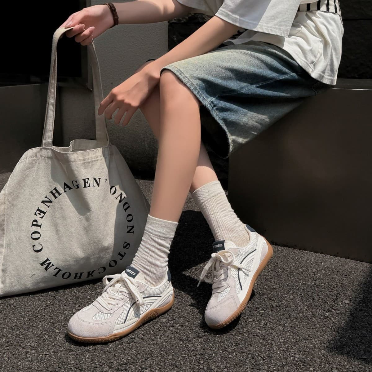 Thick Sole Genuine Leather Inner Heightening German Training Shoes Women 2026 Summer New Casual Breathable Agassi Shoes Mesh Sports Women Shoes