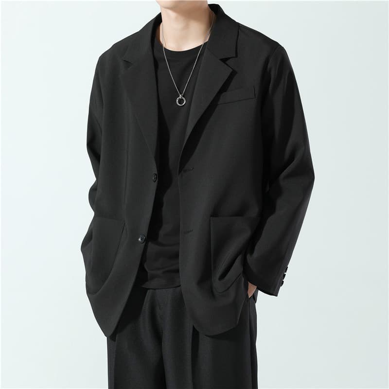 Spring/Autumn Casual Suit Jacket Men DK Loose Top Korean Trend Versatile Cool Small Suit Set