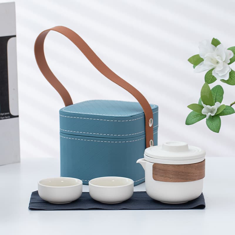 Portable Travel Tea Set for Company Opening Events, Business Gifts, Anniversary Souvenirs, Quick Cup Teapot