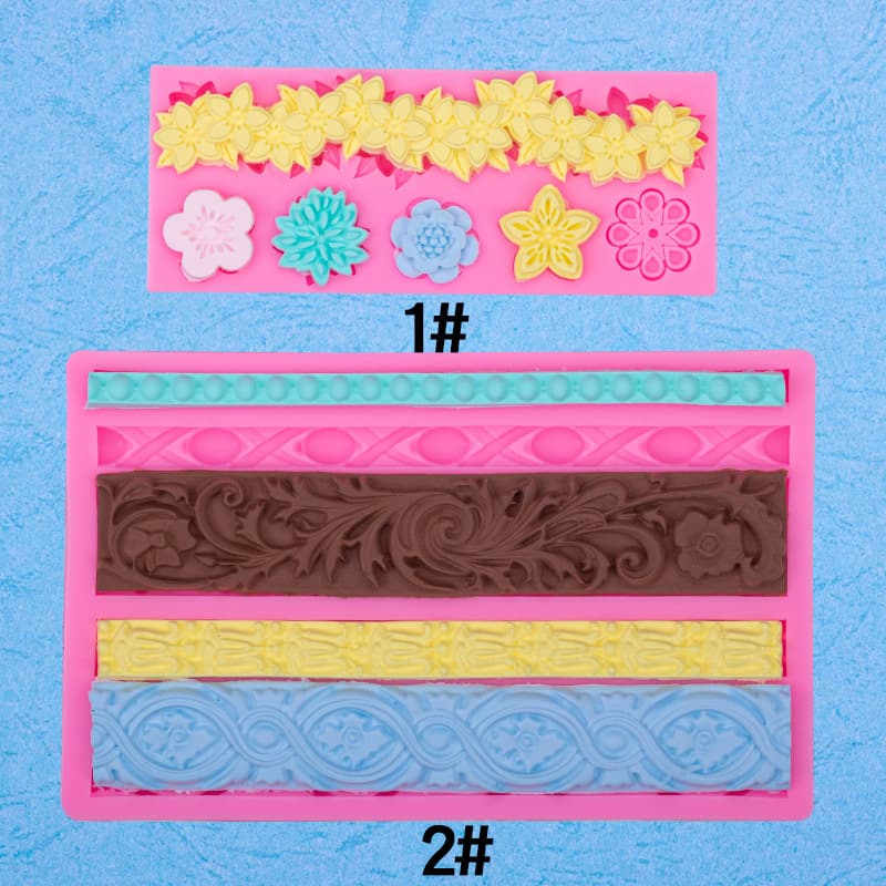 European Pattern Relief Flower Vine Cake Collar Decoration Silicone Mold DIY Chocolate Cake Clay Mold